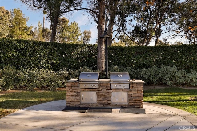 28403 Calex Dr, Valencia, CA 91354 - view of patio / terrace featuring exterior kitchen