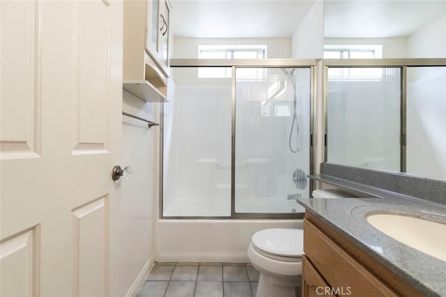 400 N 6th St Unit 202, Burbank, CA 91501 - full bathroom featuring vanity, tile patterned floors, and bath / shower combo with glass door