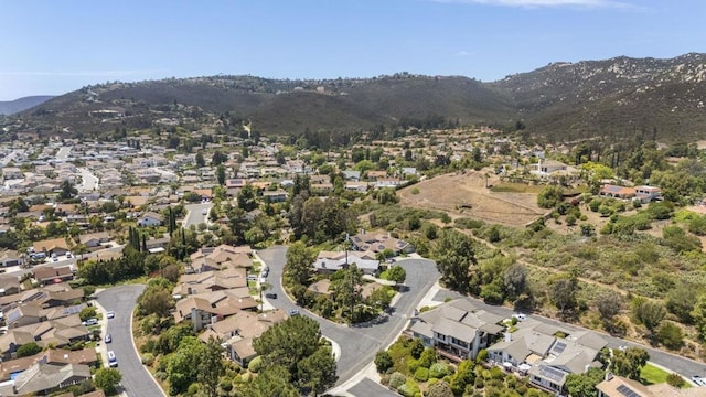 1471 Mercado, Escondido, CA 92026 - aerial view of property's location with a mountain backdrop and nearby suburban area