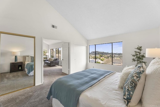 1471 Mercado, Escondido, CA 92026 - carpeted bedroom featuring multiple closets and high vaulted ceiling