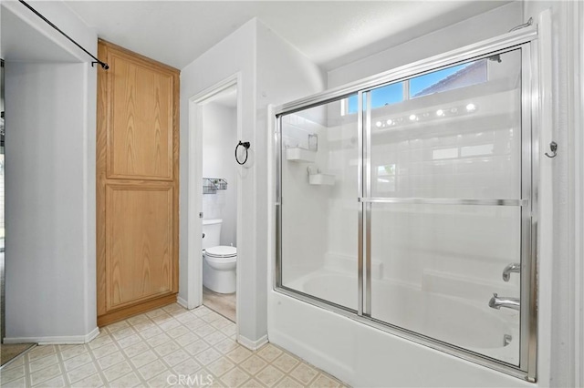 23885 Cheyenne Canyon Dr, Menifee, CA 92587 - full bath with bath / shower combo with glass door and toilet