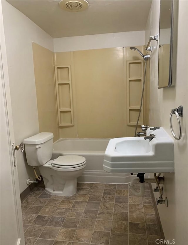 1326 Mulberry St, Chico, CA 95928 - full bathroom with bathtub / shower combination and stone finish floors