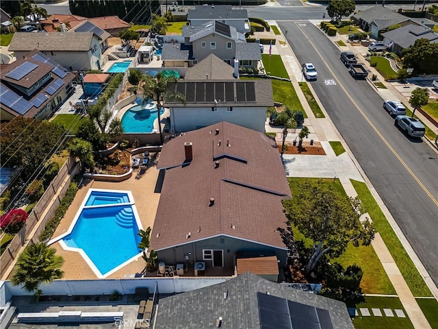 121 W Borromeo Ave, Placentia, CA 92870 - aerial perspective of suburban area with a pool