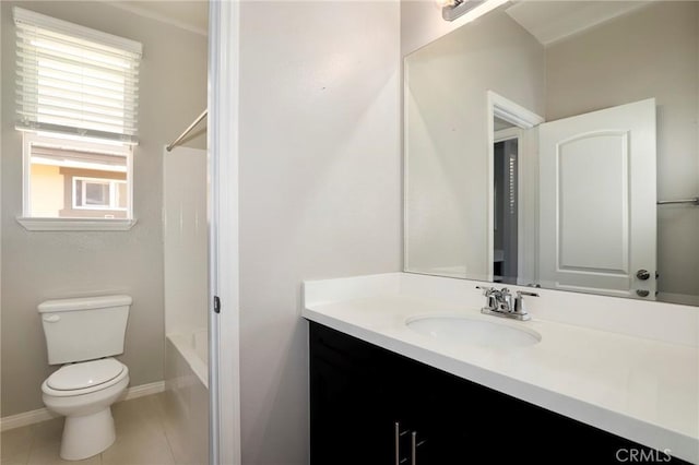 28245 Nield Ct, Saugus, CA 91350 - full bathroom with vanity, tile patterned flooring, and shower / bathtub combination