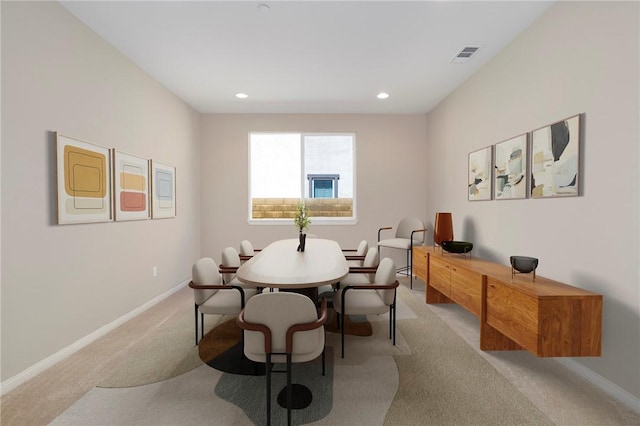 28245 Nield Ct, Saugus, CA 91350 - dining area with light colored carpet and recessed lighting