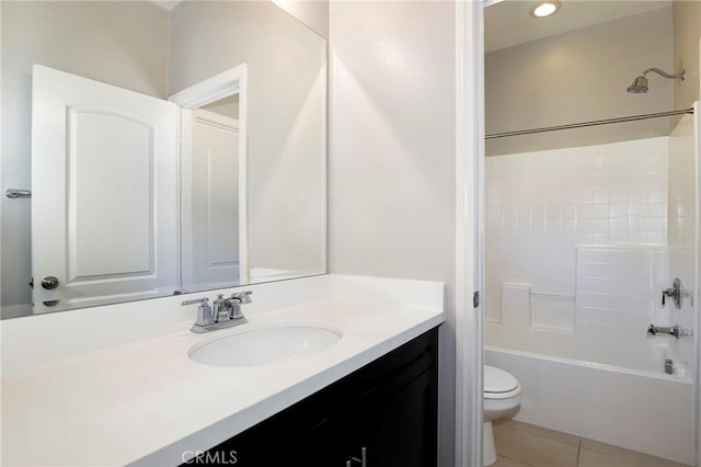 28245 Nield Ct, Saugus, CA 91350 - bathroom featuring vanity, tub / shower combination, and tile patterned floors