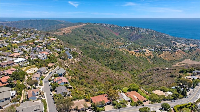 2575 Temple Hills Dr, Laguna Beach, CA 92651 - aerial view of property and surrounding area with nearby suburban area and a water and mountain view