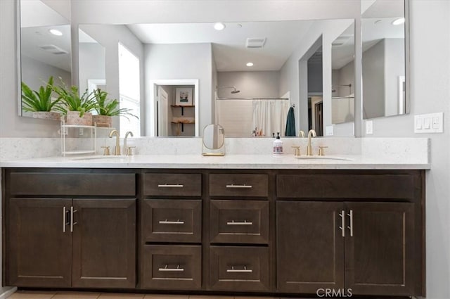 7346 Garnet Ridge Rd, Jurupa Valley, CA 92509 - full bath with double vanity, a shower, and recessed lighting