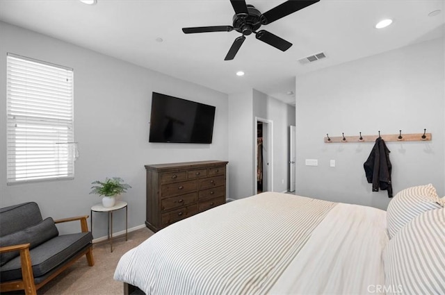 7346 Garnet Ridge Rd, Jurupa Valley, CA 92509 - carpeted bedroom featuring recessed lighting, multiple windows, and a ceiling fan