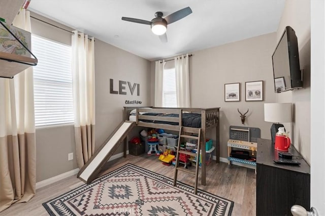 7346 Garnet Ridge Rd, Jurupa Valley, CA 92509 - bedroom with wood finished floors and ceiling fan