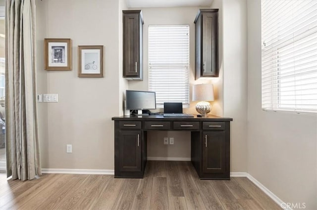7346 Garnet Ridge Rd, Jurupa Valley, CA 92509 - office area featuring light wood-style flooring and baseboards