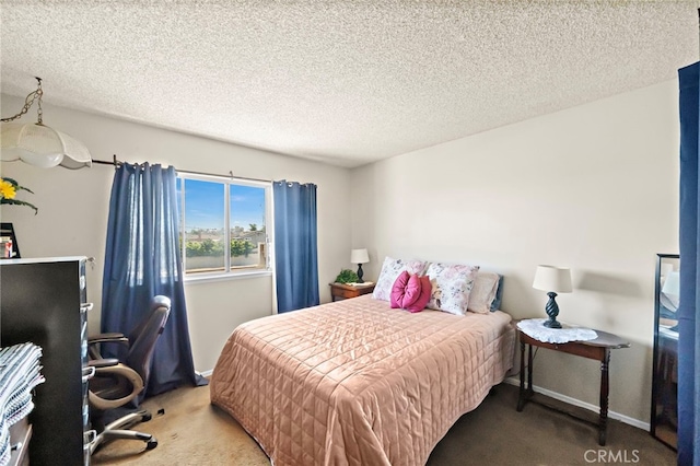 20822 Skimmer Ln, Huntington Beach, CA 92646 - carpeted bedroom with baseboards and a textured ceiling
