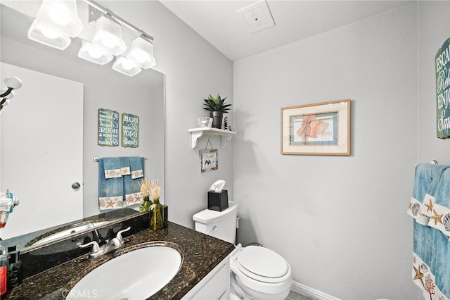 20822 Skimmer Ln, Huntington Beach, CA 92646 - half bathroom featuring toilet and vanity