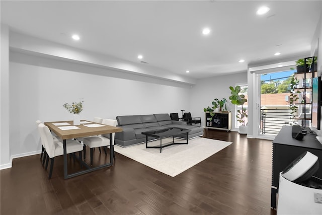 2930 Rowena Ave Unit 4, Los Angeles, CA 90039 - living area with recessed lighting and dark wood-style flooring