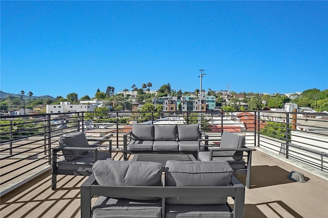 2930 Rowena Ave Unit 4, Los Angeles, CA 90039 - patio / terrace featuring outdoor lounge area and a mountain view