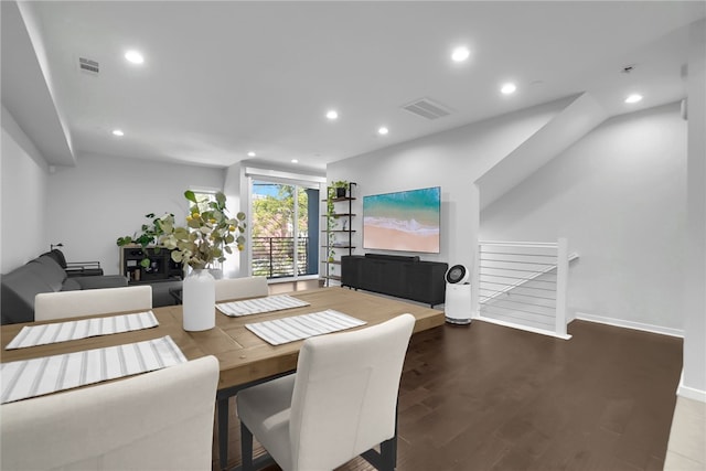 2930 Rowena Ave Unit 4, Los Angeles, CA 90039 - dining area featuring recessed lighting and wood finished floors