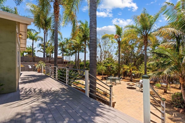 1740 Fire Mountain Dr, Oceanside, CA 92054 - deck featuring a fire pit