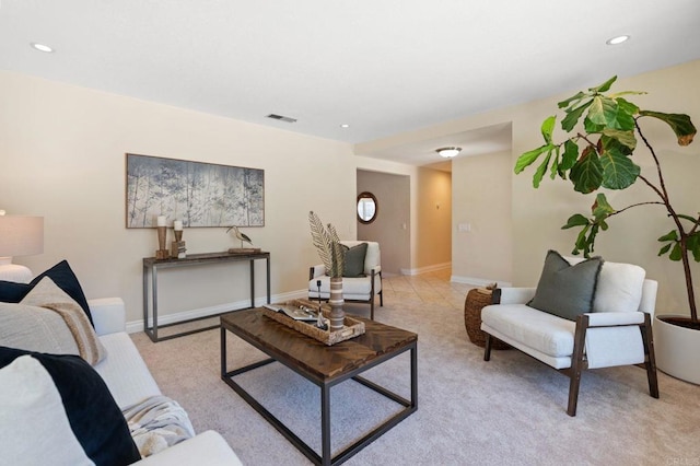 1740 Fire Mountain Dr, Oceanside, CA 92054 - living room featuring recessed lighting and light carpet