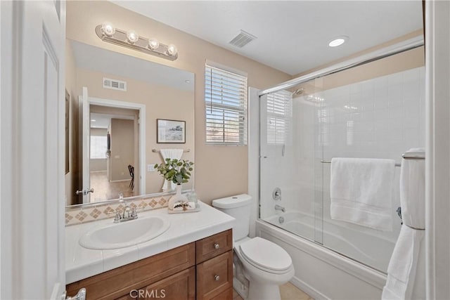118 Vintage Unit 18, Irvine, CA 92620 - full bathroom featuring vanity and shower / bath combination with glass door