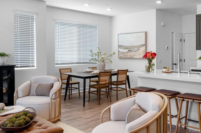 766 Makani St Unit 1, Chula Vista, CA 91911 - living area featuring light wood-style floors and recessed lighting
