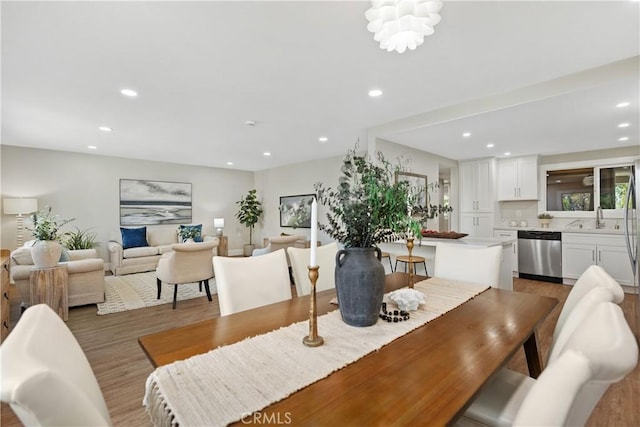 4025 Calle Sonora Este Unit 2C, Laguna Woods, CA 92637 - dining space featuring wood finished floors and recessed lighting
