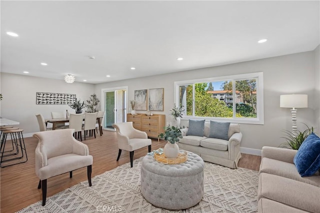 4025 Calle Sonora Este Unit 2C, Laguna Woods, CA 92637 - living area featuring recessed lighting and light wood-type flooring