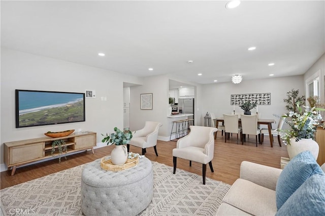 4025 Calle Sonora Este Unit 2C, Laguna Woods, CA 92637 - living area featuring recessed lighting and light wood-style flooring