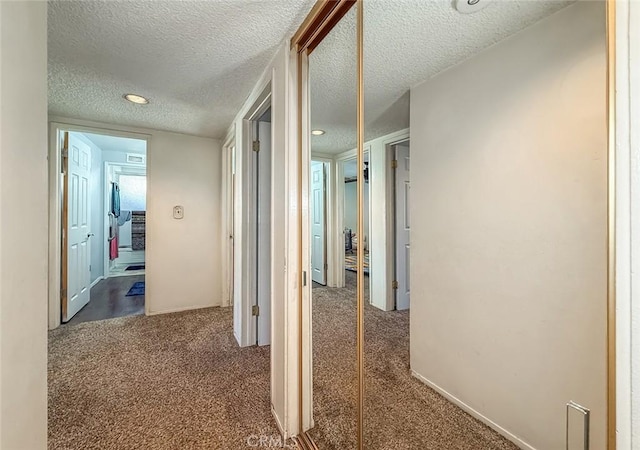 2191 Hilldale Ave, Simi Valley, CA 93063 - hall featuring a textured ceiling and carpet floors