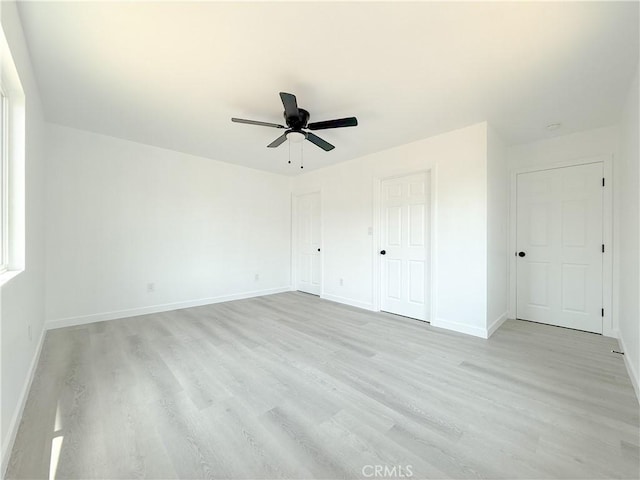 842 W Palmer St, Compton, CA 90220 - unfurnished bedroom featuring light wood-type flooring and ceiling fan