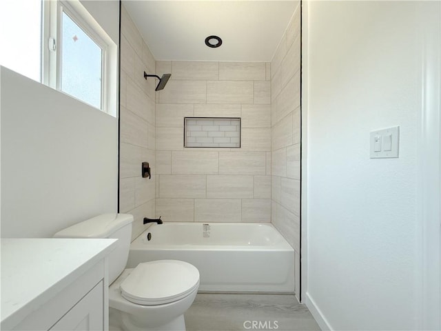 842 W Palmer St, Compton, CA 90220 - full bath with vanity, shower / bathtub combination, and marble finish floors