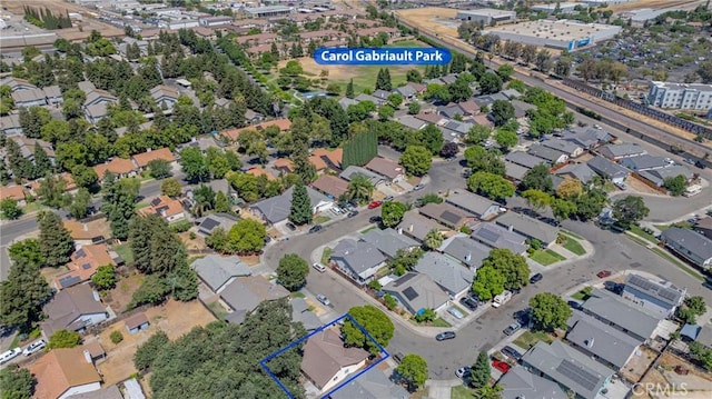1584 Portola Way, Merced, CA 95348 - aerial view of property's location featuring nearby suburban area