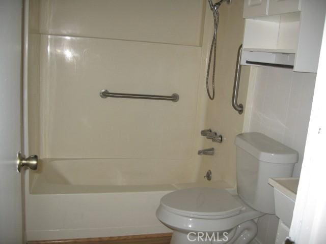 2756 Circle Dr, Running Springs, CA 92382 - full bathroom with tub / shower combination and toilet