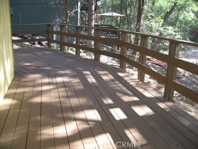 2756 Circle Dr, Running Springs, CA 92382 - view of wooden deck