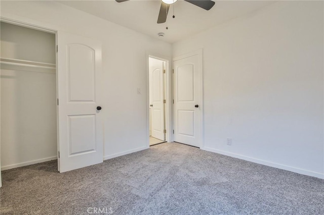 343 E 98th St, Los Angeles, CA 90003 - unfurnished bedroom featuring carpet floors, a ceiling fan, and a closet