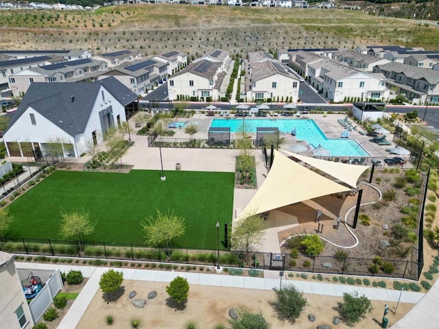 220 Perennial Pl, Fallbrook, CA 92028 - aerial view of residential area featuring a pool area