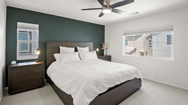 220 Perennial Pl, Fallbrook, CA 92028 - carpeted bedroom with multiple windows and ceiling fan