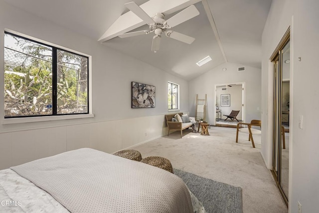 3254 Los Olivos Ln, La Crescenta, CA 91214 - bedroom with vaulted ceiling, carpet floors, and ceiling fan