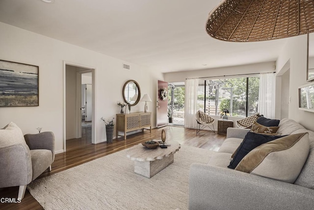 3254 Los Olivos Ln, La Crescenta, CA 91214 - living area featuring wood finished floors and baseboards