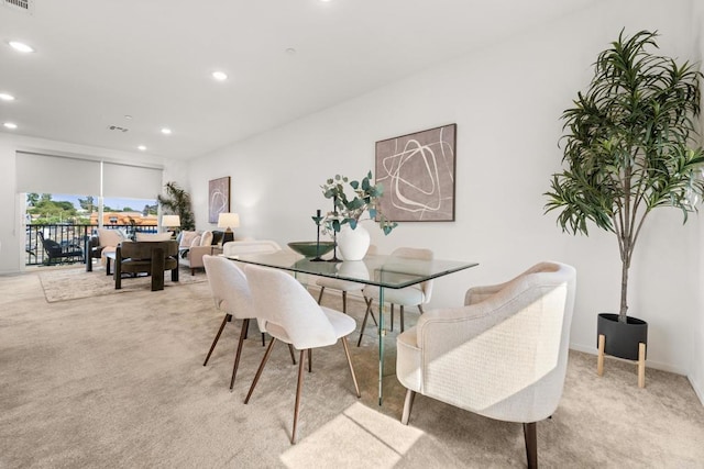 2310 Stardust Gln, Escondido, CA 92025 - dining area featuring light carpet and recessed lighting