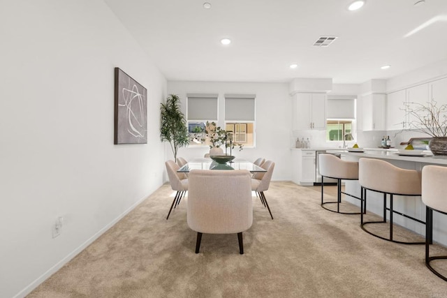 2310 Stardust Gln, Escondido, CA 92025 - dining area with light colored carpet and recessed lighting