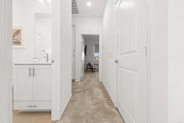 2310 Stardust Gln, Escondido, CA 92025 - corridor featuring light colored carpet and recessed lighting