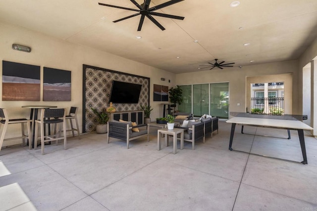 2310 Stardust Gln, Escondido, CA 92025 - view of patio with an outdoor hangout area and ceiling fan