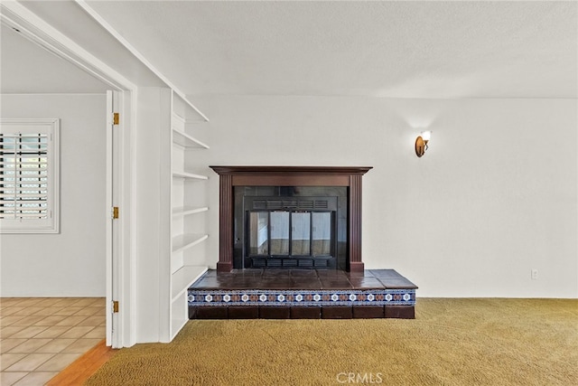 4790 Adam Rd, Simi Valley, CA 93063 - detailed view of a glass covered fireplace and carpet flooring