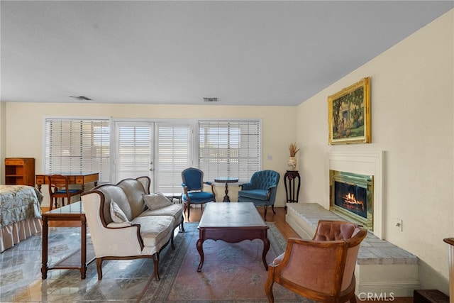 4790 Adam Rd, Simi Valley, CA 93063 - living area with a glass covered fireplace