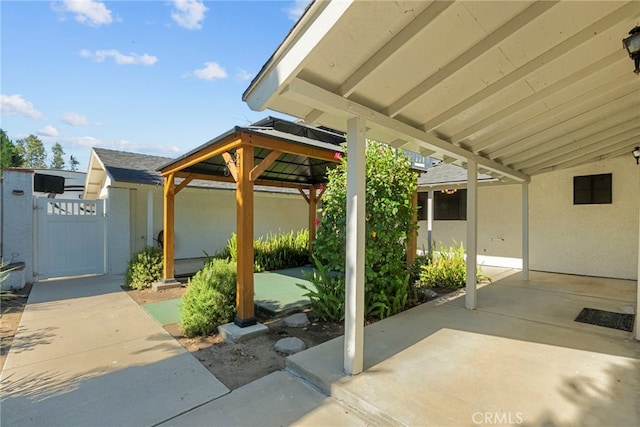 4790 Adam Rd, Simi Valley, CA 93063 - view of patio with a gate and a gazebo