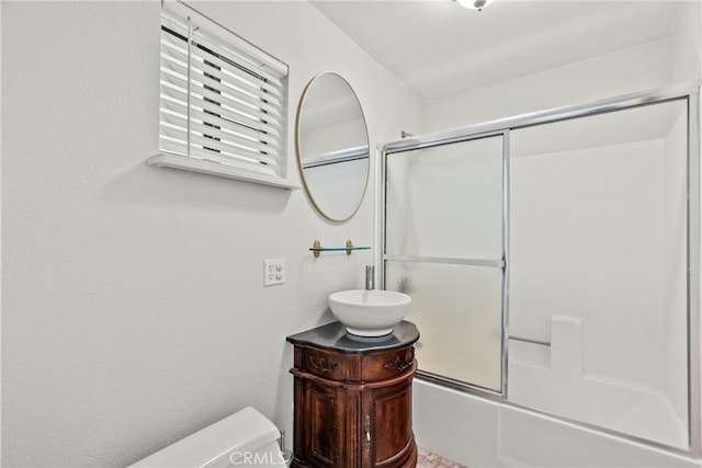 4790 Adam Rd, Simi Valley, CA 93063 - full bathroom featuring vanity and bath / shower combo with glass door