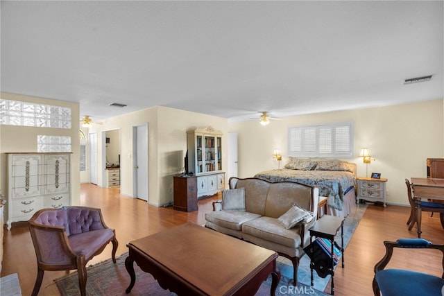 4790 Adam Rd, Simi Valley, CA 93063 - bedroom with light wood-style flooring and ceiling fan