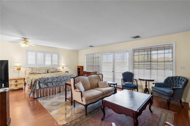 4790 Adam Rd, Simi Valley, CA 93063 - bedroom with access to exterior and light wood-type flooring