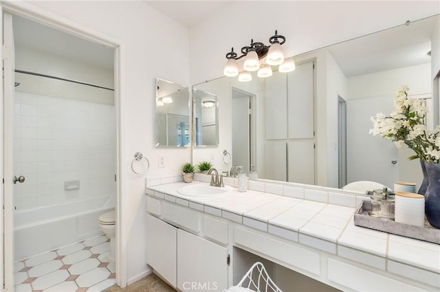 14315 Riverside Dr Unit 209, Sherman Oaks, CA 91423 - bathroom with vanity, washtub / shower combination, and tile patterned floors