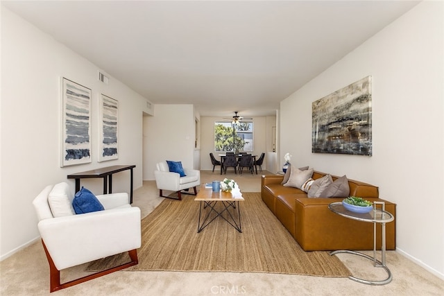 14315 Riverside Dr Unit 209, Sherman Oaks, CA 91423 - living area featuring carpet flooring and a ceiling fan